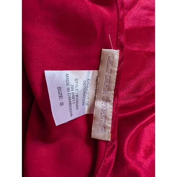 Vintage California Dynasty Red Satin & Lace Nightgown With Sequins Detail Size S - Picture 7 of 9